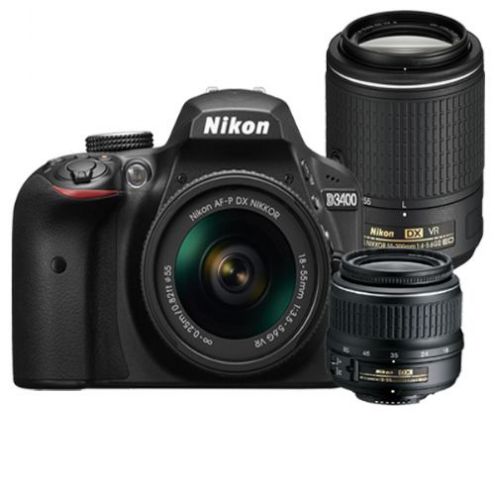 Nikon D3400 DSLR Camera with 18-55mm and 70-300mm Lenses