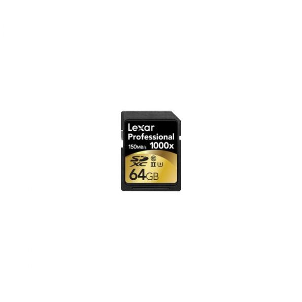 Lexar 64GB Professional 1000x UHS-II SDXC Memory Card (Class 10)