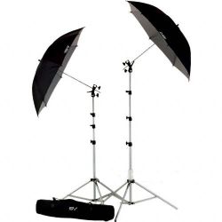 Smith-Victor UK2 Umbrella Kit with RS8 Stands, 45BW Umbrellas