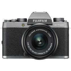 Fujifilm X-T100 Mirrorless Digital Camera with 15-45mm Lens (Dark Silver)