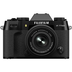 FUJIFILM X-T50 Mirrorless Camera with 15-45mm f/3.5-5.6 Lens (Black)