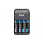 Vivitar BC-171 AA/AAA Battery Charger with 4AAA NiMH Batteries